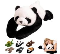 Animaux lestés pour Adultes,Weighted Plush Animals,Panda en Peluche lestée,Hugging Pillow for Anxiety Relief & Sleep Support, Cute Soft Plush Toy Pillow,Peluche lestée pour Enfants et Adultes (A,30cm)