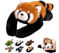 Animaux lestés pour Adultes,Weighted Plush Animals,Panda en Peluche lestée,Hugging Pillow for Anxiety Relief & Sleep Support, Cute Soft Plush Toy Pillow,Peluche lestée pour Enfants et Adultes (D,65CM)