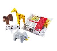 Animaux magnétiques - 0071 - 4 grands animaux Funny Puzzle, sachet - 16 pieces - Des 12 mois