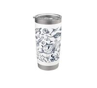 Animaux marins design vintage rétro océan mignon créatures marines Gobelet isotherme en acier inoxydable double paroi