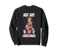 Animaux Mignons Arbre de Noël Neige Joyeux arf Noël Sweatshirt