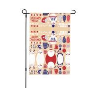 Animaux mignons avec bonhomme de neige drapeaux de jardin saisonniers double face 30,5 x 45,7 cm à l'extérieur de Pâques St Patrick Day Holiday Decor