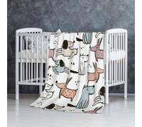 Animaux Mignons Chiens Chiots,Couverture Douce et Chaude en Flanelle Anti-Boulochage 76 x 127 cm