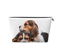 Animaux Mignons Chiots Beagle Chiens, Trousse de Toilette Trousse de Maquillage Sac à cosmétiques Trousse de Toilette de Voyage Portable