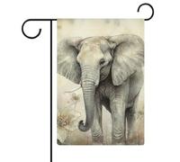 Animaux mignons éléphants drapeaux de jardin 30,5 x 45,7 cm double face drapeau extérieur drapeau d'été drapeau floral bienvenue drapeaux de jardin saisonniers cour décorations de vacances