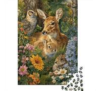 Animaux Monde Animal Convient aux Jeux en Famille Convient aux Cadeaux d'anniversaire avec Une difficulté et Un défi élevés 500 pièces (52x38cm)