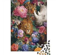 Animaux Monde Animal Convient aux Jeux en Famille Convient aux Cadeaux d'anniversaire avec Une difficulté et Un défi élevés 300 pièces (40x28cm)