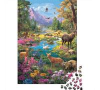 Animaux Monde Animal Convient aux Jeux en Famille Convient aux Cadeaux d'anniversaire avec Une difficulté et Un défi élevés 300 pièces (40x28cm)