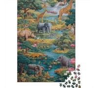 Animaux Monde animalUn Jeu Familial Amusant adapté aux Adultes, Adolescents et Enfants. Super Difficile. Design Unique. 1000 pièces (75 x 50 cm).
