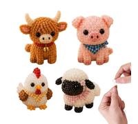 Animaux perlés, animaux en perles, statue 3D DIY | Kit d'art de perles avec instructions (français non garanti) pour les amateurs de débutants, filles, enfants, adultes