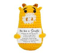 Animaux positifs au crochet - Avec carte d'encouragement - Poupées mignonnes faites à la main, pour bureau, chambre à coucher, salon, tanière d'intérieur, hommes, femmes, garçons, filles, adolescents