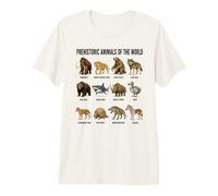 Animaux Préhistoriques Art Réaliste De La Faune Disparue T-Shirt Haut de Gamme
