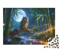 Animaux Puzzle 1000 Pièces Hibou Puzzle en Carton Qualité Premium Puzzle Adulte Difficile Collection Cadeau 38x26cm/1000pcs