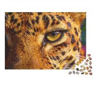 Animaux Puzzle 1000 Pièces léopard Puzzle en Carton Qualité Premium Puzzle Adulte Difficile Collection Anniversaire 38x26cm/1000pcs