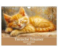 Animaux rêveurs - Doux repos, Version française (Calendrier mural 2026 DIN A4 portrait), Calendrier CALVENDO mensuel