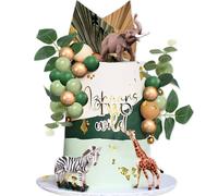 animaux safari dessus de gâteau animal jungle figure jungle wild one animals décorations de gâteau pour baby shower fête d'anniversaire safari