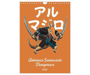 Animaux Samouraïs Dangereux (Calendrier mural 2027 DIN A4 horizontal), CALVENDO calendrier mensuel: Explorez la fusion sauvage entre les animaux et ... images captivantes de créatures dangereuses.