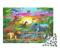 Animaux Sauvages Casse-tête 1000 Pièces avec Découpe Précise, Jeu De Puzzles en Lot Parc animalieractivité Zen pour La Décoration De Bureau, Idée Cadeau Anniversaire 52x38cm/1000pc