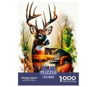 Animaux Sauvages Cerfs Puzzle 1000 Pièces Educa Divertissement Créatif De l'art De La Décoration Cartoon Couleur Jeu Éducatif Challenge Toy pour Adultes Et Enfants À Partir De 12 Ans 38x26cm/1000pcs