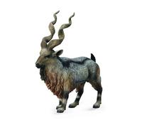 animaux sauvages : chèvre à cornes noires 10 cm brun/gris