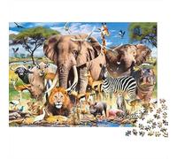 Animaux Sauvages d'Afrique Puzzle 1000 Pièces Adulte avec Emboîtement Parfait, Puzzle Complexe Puzzle De Développement Cognitif pour Une Activité Intergénérationnelle, Passion Nature Et