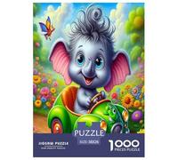 Animaux Sauvages éléphants Puzzle 1000 Pièces Cadeau Unique Cartoon Couleur Jeu Éducatif Challenge Toy À De Qualité Supérieure Peinture Art pour Adultes Et Enfants 38x26cm/1000pcs