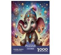 Animaux Sauvages éléphants Puzzle 1000 Pièces Cadeau Unique Cartoon Couleur Jeu Éducatif Défi Jouet À De Qualité Supérieure Peinture Art pour Adultes Et Enfants 38x26cm/1000pcs