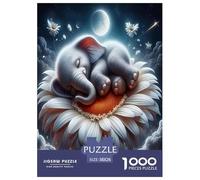 Animaux Sauvages éléphants Puzzle 1000 Pièces Educa Cadeau Unique Décoration Intérieure Cartoon Couleur Jeu Éducatif Challenge Toy pour Adultes Et Enfants À Partir De 12 Ans 38x26cm/1000pcs
