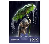 Animaux Sauvages éléphants Puzzle 1000 Pièces Educa Cadeau Unique Décoration Intérieure Cartoon Couleur Jeu Éducatif Challenge Toy Adultes & Enfants des 14 Ans 38x26cm/1000pcs