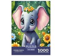 Animaux Sauvages éléphants Puzzle 1000 Pièces Educa Divertissement Créatif Décoration Intérieure Cartoon Couleur Jeu Éducatif Challenge Toy pour Adultes Et Enfants À Partir De 12 Ans 38x26cm/1000pcs
