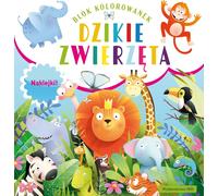 Animaux sauvages. Livre de coloriage bloc + autocollants