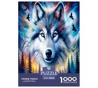 Animaux Sauvages Loup Puzzle 1000 Pièces Educa Cadeau Unique Décoration Intérieure Cartoon Couleur Jeu Éducatif Challenge Toy Adultes & Enfants des 14 Ans 38x26cm/1000pcs