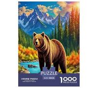 Animaux Sauvages Ours Brun Puzzle 1000 Pièces Educa Divertissement Créatif De l'art De La Décoration Cartoon Couleur Jeu Éducatif Challenge Toy Adultes Et Enfants À Partir De 14 Ans 38x26cm/1000pcs