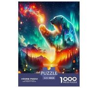 Animaux Sauvages Ours Polaires Puzzle 1000 Pièces Divertissement Créatif Décoration Intérieure Cartoon Couleur Jeu Éducatif Challenge Toy pour Adultes Et Enfants À Partir De 12 Ans 38x26cm/1000pcs