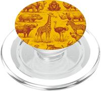 Animaux Sauvages Safari africains Vintage Croquis Illustration PopSockets PopGrip pour MagSafe