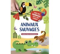 Animaux sauvages Stickers vinyle repositionnables - Cécile Marbehant - Grenouille - broché - Document jeunesse