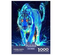Animaux sauvages tigre blanc Puzzle 1000 Pièces Cadeau Unique Cartoon couleur Jeu Éducatif Challenge Toy À De Qualité Supérieure Peinture Art Pour Adultes Et Enfants À Partir De 14 Ans 38x26cm/1000pcs