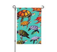 Animaux Tortues de mer Drapeaux décoratifs pour l'extérieur, décoration de jardin double face pour toutes les saisons vacances