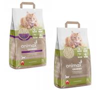 Animax Litière pour chat de qualité supérieure en fibres de bois | Non poussiéreuse | Biodégradable | Haute puissance d'absorption douce pour les pattes | Respectueux de l'environnement et hygiénique