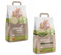 Animax Litière pour chat de qualité supérieure en fibres de bois | Non poussiéreuse et biodégradable | Haute puissance d'absorption douce pour les pattes | Respectueux de l'environnement et hygiénique