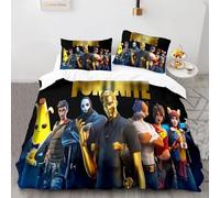 Anime 3D Impression Parure de lit Housse de couette avec impression de dessins animés Linge de lit Anime Housse de couette avec fermeture éclair 135 x 200 cm Housse de couette avec 2 taies d'oreiller