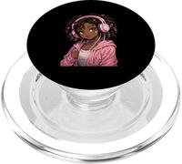 Anime Afro Black Girl Musique Afro-américaine Anime Merch PopSockets PopGrip pour MagSafe