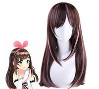 Anime AIChannel Youtuber Kizuna AI Cosplay perruques longue droite résistant à la chaleur synthétique perruque de cheveux pour les femmes W-964
