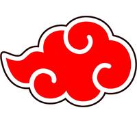 Anime Akatsuki - Autocollants Cloud, lot de 2, adaptés pour voiture, ordinateur portable, casque, manga