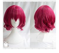 Anime Akatsuki No Yona Yona jeu de rôle perruques courtes Rose rouge bouclés cheveux résistants à la chaleur Cosplay Costume perruque AZ-994