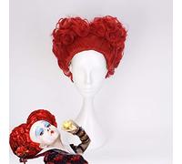 Anime Alice au pays des merveilles la reine rouge perruque Cosplay Costume femmes court bouclés cheveux synthétiques Halloween fête jeu de rôle perruques KUMZ801