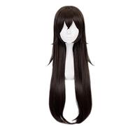 Anime Amber Project Dark Brown Long Cosplay Wig Synthetic Hair Genshin Impact Halloween Costume Party Wigs For Women