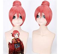Anime amour en direct Maki Nishikino Cosplay perruque 30 cm mélange court Orange cheveux synthétiques avec un chignon pour Halloween Costume fête perruques