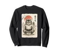 Anime Artistique Japonais Sumi-e, catcheur de Sumo drôle Sweatshirt