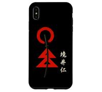 Anime Artistique sur Bois de samouraï, épée, Guerrier, Esprit Japonais Coque pour iPhone XS Max